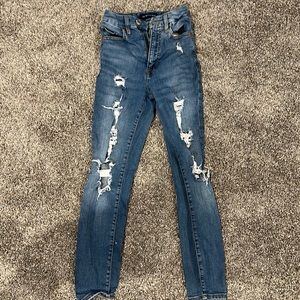 dark wash aeropostale skinny jeans